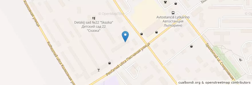 Mapa de ubicacion de Сбербанк en Rusia, Distrito Federal Central, Óblast De Moscú, Городской Округ Лыткарино.