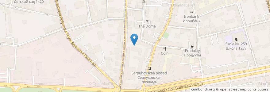 Mapa de ubicacion de SkuratovCoffee en 러시아, Центральный Федеральный Округ, Москва, Центральный Административный Округ, Район Замоскворечье.