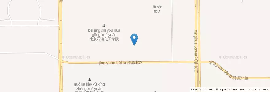 Mapa de ubicacion de 北京石油化工学院水下焊接国家重点实验室 en 중국, 베이징시, 허베이성, 다싱구.