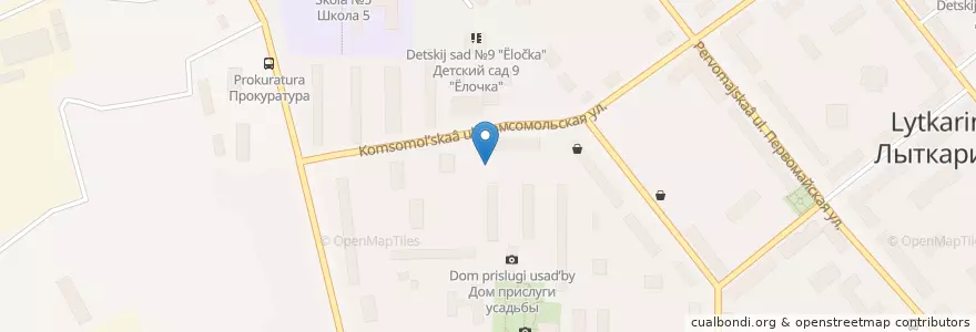 Mapa de ubicacion de Шале en Rusia, Центральный Федеральный Округ, Московская Область, Городской Округ Лыткарино.