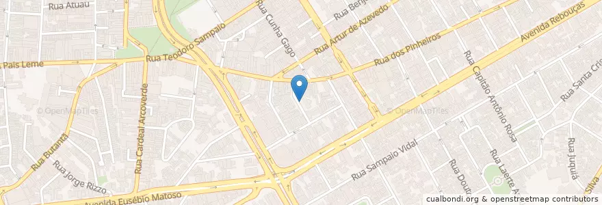 Mapa de ubicacion de Ponto de Táxi Gradiente en Brezilya, Güneydoğu Bölgesi, Сан Паулу, Região Geográfica Intermediária De São Paulo, Região Metropolitana De São Paulo, Região Imediata De São Paulo, Сан Паулу.