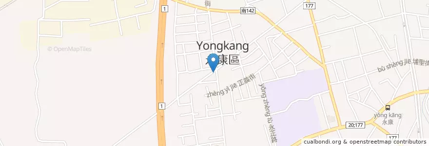 Mapa de ubicacion de 早安美芝城 en 타이완, 타이난 시, 융캉구.