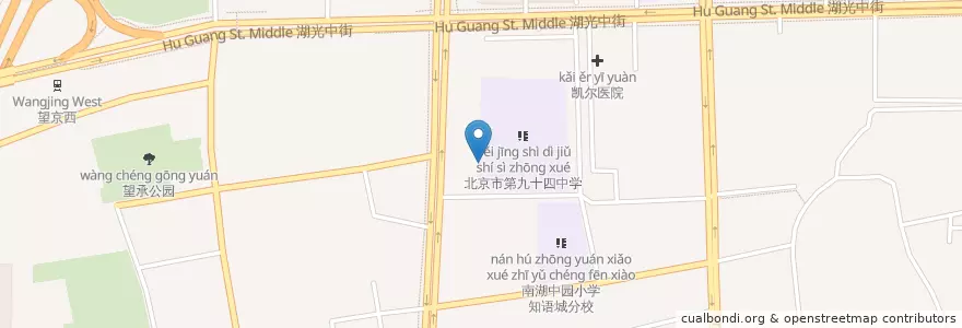 Mapa de ubicacion de 对外经济贸易大学附属中学（高中部）医务室 en China, Peking, Hebei, 朝阳区 / Chaoyang.