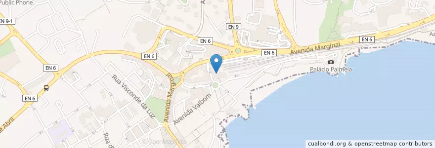 Mapa de ubicacion de Posto de Venda Automática en Portugal, Metropolregion Lissabon, Lissabon, Großraum Lissabon, Cascais, Cascais E Estoril.