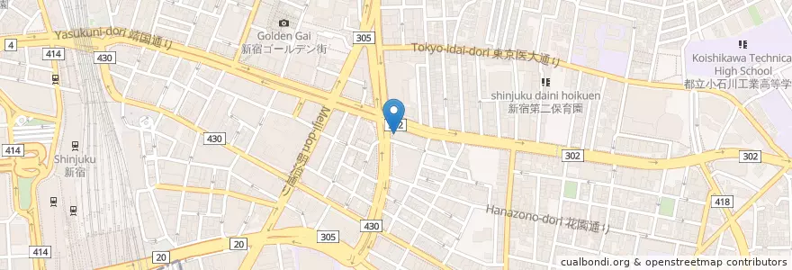 Mapa de ubicacion de 楊貴妃 en Japon, Tokyo, Shinjuku.