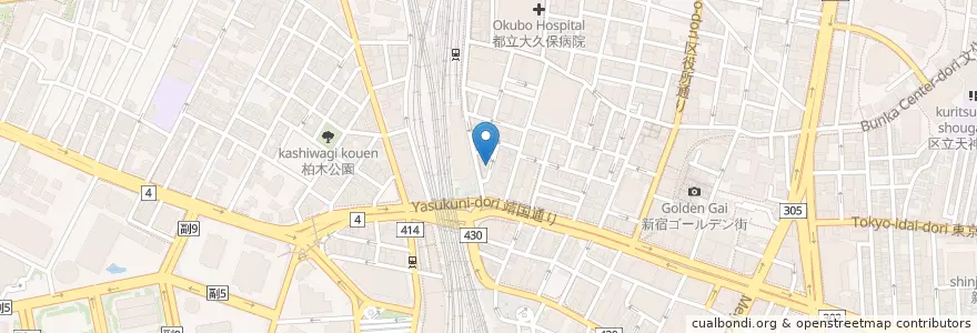 Mapa de ubicacion de バルボラ en Japonya, 東京都, 新宿区.