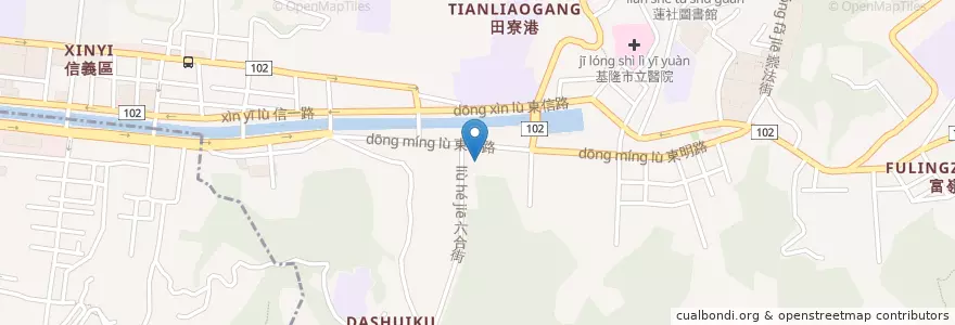 Mapa de ubicacion de 水園婚宴會館 en 台湾, 台湾省, 基隆市, 信義区.
