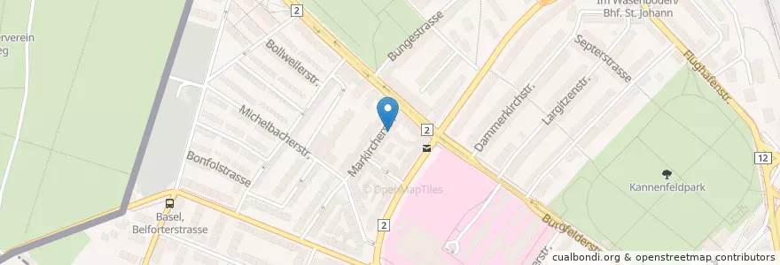 Mapa de ubicacion de Markircher Praxis en Suiza, Basilea-Ciudad, Basilea.