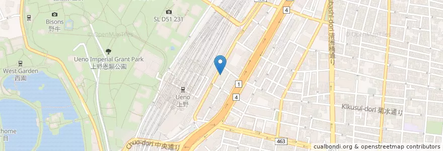 Mapa de ubicacion de INNOCENT en 日本, 東京都, 台東区.