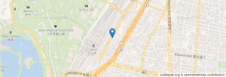Mapa de ubicacion de スナックけんちゃん en Japan, Tokio, 台東区.
