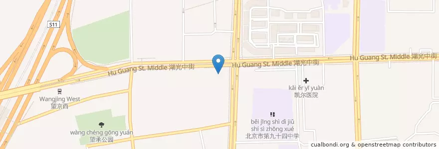 Mapa de ubicacion de 中国工商银行 en 중국, 베이징시, 허베이성, 朝阳区 / Chaoyang.