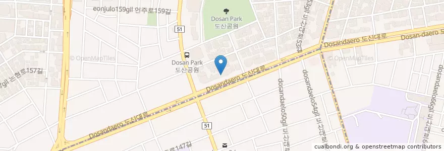 Mapa de ubicacion de IBK기업은행 언주로지점 en کره جنوبی, سئول, 강남구.