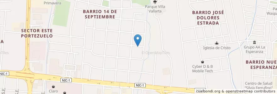 Mapa de ubicacion de Farmacia Crisles en نيكاراجوا, Departamento De Managua, Managua (Municipio).