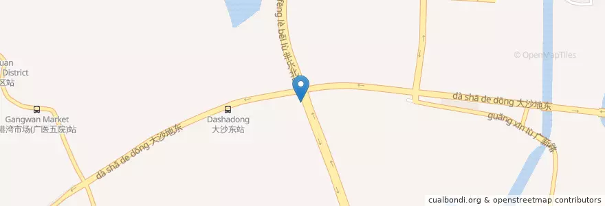 Mapa de ubicacion de 工商银行 en الصين, غوانغدونغ, 广州市, 黄埔区, 黄埔街道.