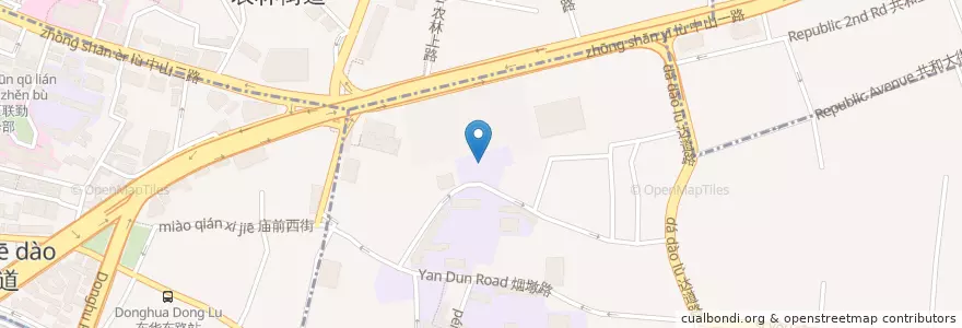 Mapa de ubicacion de 广州市第七中学初中部 en 中国, 広東省, 広州市, 越秀区, 东山街道.