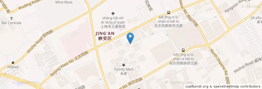 Mapa de ubicacion de Judy’s en Cina, Shanghai, Distretto Di Jing'an.