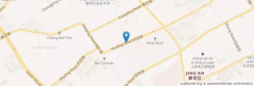 Mapa de ubicacion de Barbarian en China, Shanghai, 静安区.
