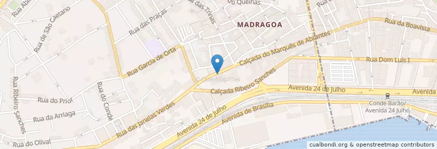 Mapa de ubicacion de WC Público en البرتغال, Área Metropolitana De Lisboa, Lisboa, Grande Lisboa, لشبونة, Estrela.