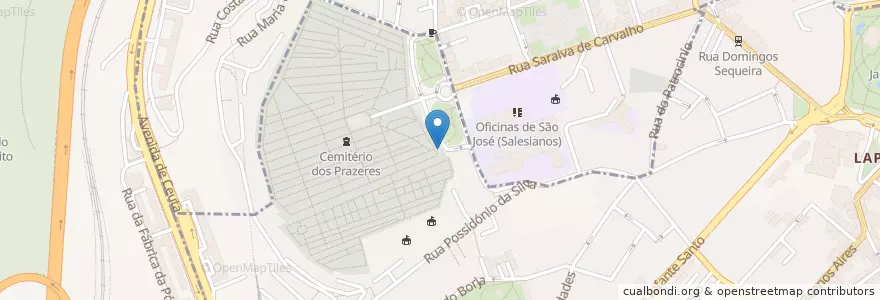 Mapa de ubicacion de WC Público en Португалия, Área Metropolitana De Lisboa, Лиссабон, Grande Lisboa, Лиссабон, Estrela, Campo De Ourique.