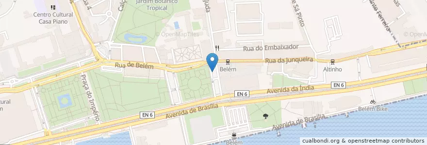 Mapa de ubicacion de WC Público en پرتغال, Área Metropolitana De Lisboa, Lisboa, Grande Lisboa, Belém.