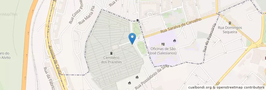 Mapa de ubicacion de WC Público en پرتغال, Área Metropolitana De Lisboa, Lisboa, Grande Lisboa, لیسبون, Estrela, Campo De Ourique.