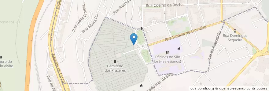 Mapa de ubicacion de WC Público en Portogallo, Área Metropolitana De Lisboa, Lisbona, Grande Lisboa, Lisbona, Estrela, Campo De Ourique.