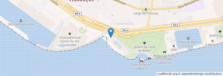 Mapa de ubicacion de WC Público en Portugal, Área Metropolitana De Lisboa, Lissabon, Grande Lisboa, Belém.