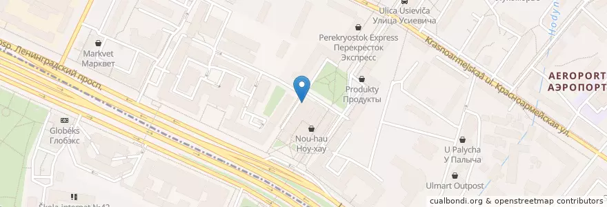 Mapa de ubicacion de Суши буфет en 러시아, Центральный Федеральный Округ, Москва, Северный Административный Округ, Район Аэропорт.