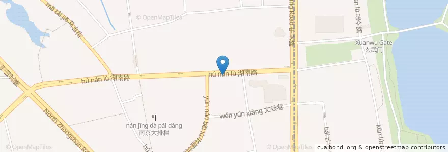 Mapa de ubicacion de 中国建设银行 en چین, جیانگسو, نانجینگ, 鼓楼区.