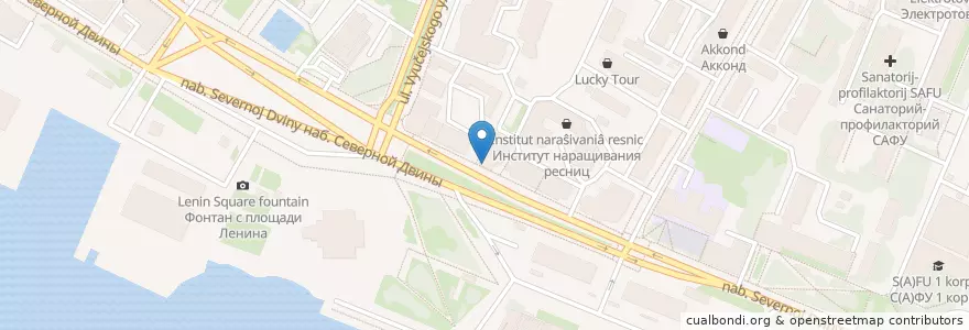 Mapa de ubicacion de СКБ-банк en Russia, Northwestern Federal District, Arkhangelsk Oblast, Primorsky District, Городской Округ Архангельск.