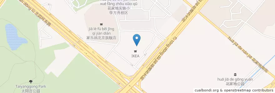 Mapa de ubicacion de 宜家家居瑞典风味餐厅 en Chine, Pékin, Hebei, 朝阳区 / Chaoyang.
