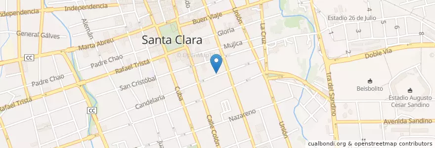 Mapa de ubicacion de BossaNova's Bar en Cuba, Villa Clara, Santa Clara, Ciudad De Santa Clara.