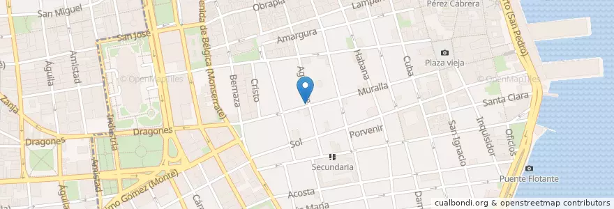 Mapa de ubicacion de Rio la plata (Pachi !) en 古巴, La Habana, La Habana Vieja.