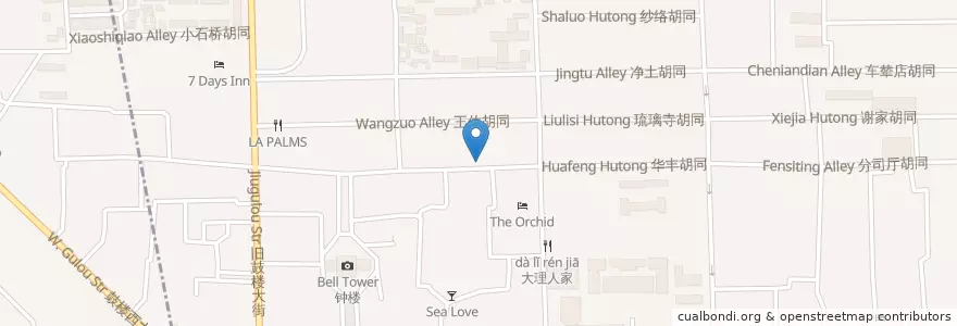 Mapa de ubicacion de 安定门派出所 en 中国, 北京市, 河北省, 东城区.