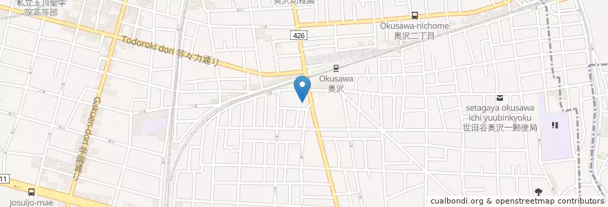 Mapa de ubicacion de Cafe Aranciato en ژاپن, 東京都, 世田谷区.