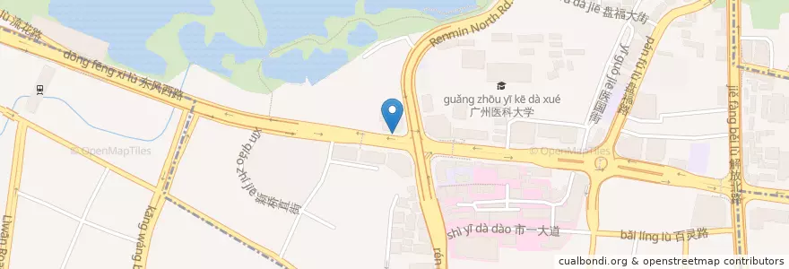 Mapa de ubicacion de Alkhalili resturant en Çin, Guangdong, 广州市, 越秀区, 六榕街道.