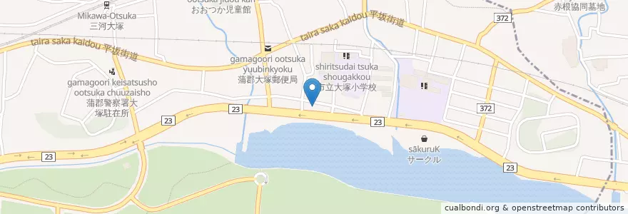 Mapa de ubicacion de Mobil en Giappone, Prefettura Di Aichi, 蒲郡市.