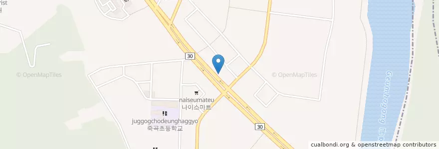 Mapa de ubicacion de 대구은행 en Güney Kore, Daegu, 달성군, 다사읍.