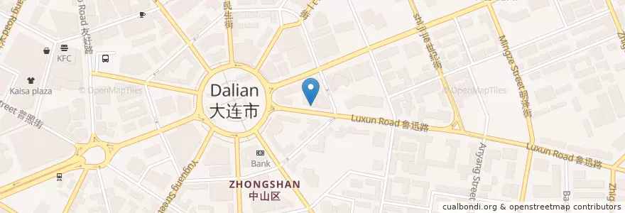 Mapa de ubicacion de The Shamrock, Irish en الصين, لياونينغ, 中山区, مدينة داليان.