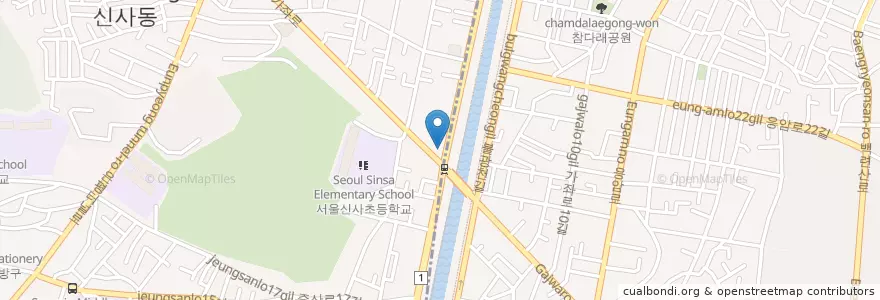 Mapa de ubicacion de 봉희설렁탕 en Südkorea, Seoul, 은평구, 신사1동.