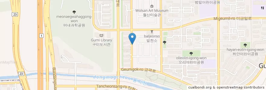 Mapa de ubicacion de 부경정 en South Korea, Gyeonggi-Do, Bundang-Gu.