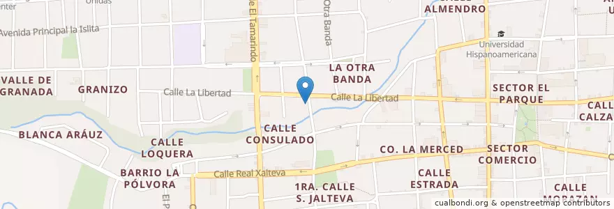 Mapa de ubicacion de La Frontera en Nicaragua, Granada, Granada (Municipio).