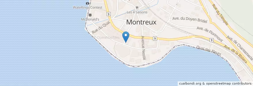 Mapa de ubicacion de De la Tour d'Ivoire en Switzerland, Vaud, District De La Riviera-Pays-D’Enhaut, Montreux.