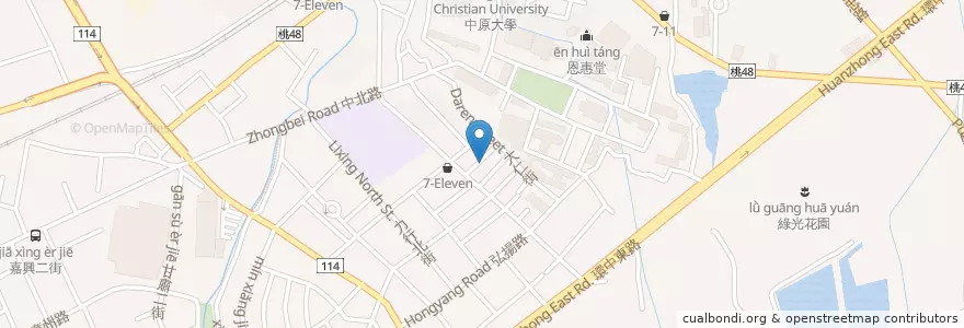 Mapa de ubicacion de Slobber思樂伯洋食總匯 en Taiwan, 桃園市, 中壢區.