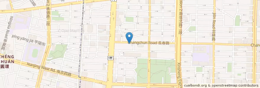 Mapa de ubicacion de 吃了没 en Taiwán, Nuevo Taipéi, Taipéi, 中山區.