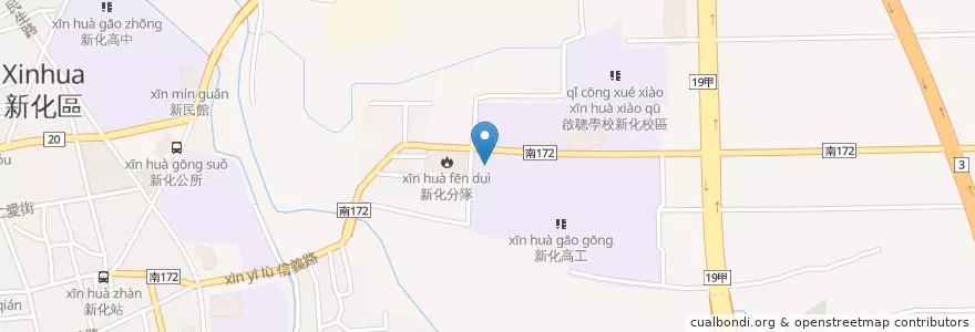 Mapa de ubicacion de 葉陶楊坊 en Taiwan, 臺南市, 新化區.