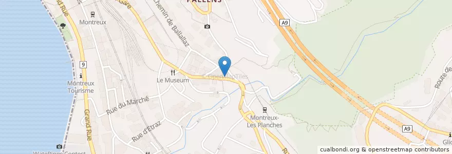 Mapa de ubicacion de Soleil D'ici Et D'Ailleurs en Schweiz/Suisse/Svizzera/Svizra, Vaud, District De La Riviera-Pays-D’Enhaut, Montreux.