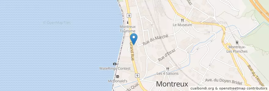 Mapa de ubicacion de Bev & Co. en Suíça, Vaud, District De La Riviera-Pays-D’Enhaut, Montreux.
