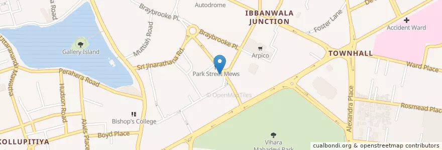 Mapa de ubicacion de Honorary Consulate of the Czech Republic en Sri Lanka, බස්නාහිර පළාත, Distrikt Colombo, Colombo.