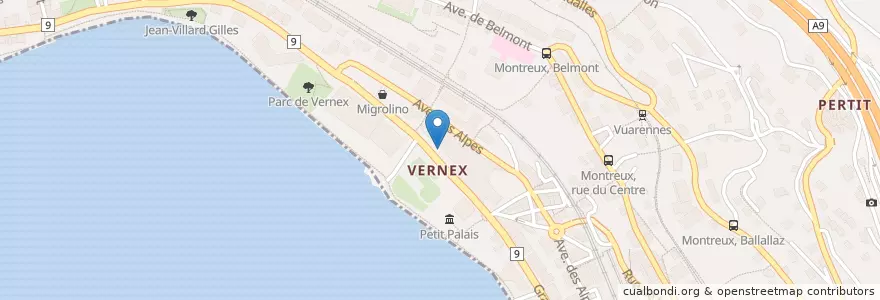 Mapa de ubicacion de Funky Claude's en Suisse, Vaud, District De La Riviera-Pays-D’Enhaut, Montreux.